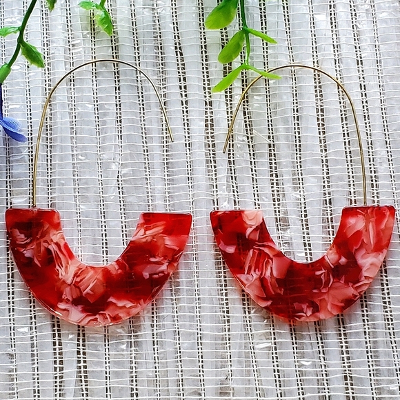 New fashion Wire Statement Acrylic Earrings - Picture 4 of 17